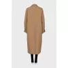 Brown trench coat with embroidery on the collar