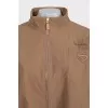 Jacket with zip and brand logo