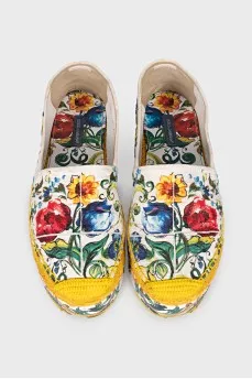 Textile epadrilles in floral print