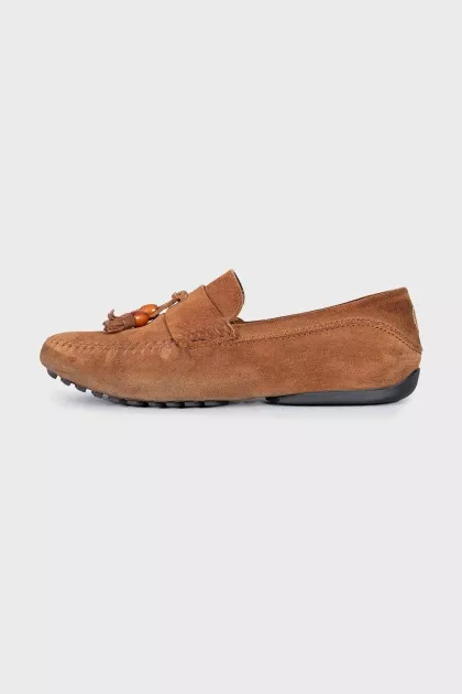 Men's Brown Suede Loafers