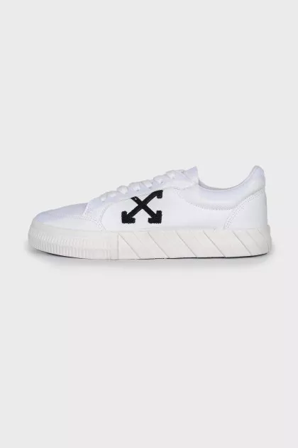 Men's textile sneakers in white