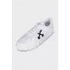Men's textile sneakers in white