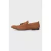 Men's brown suede loafers