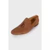 Men's brown suede loafers