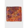 Silk scarf with bright print
