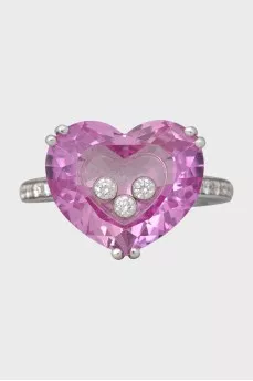 White gold ring happy diamonds