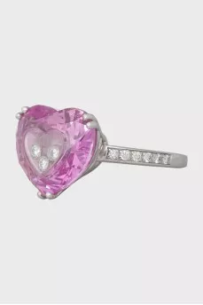 White gold ring happy diamonds