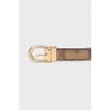 Reversible leather and canvas belt