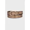Reversible leather and canvas belt