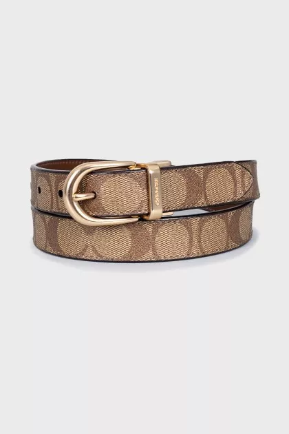 Reversible leather and canvas belt