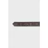 Reversible leather belt with signature print