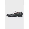 Men's Black and White Loafers
