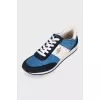 Blue textile sneakers