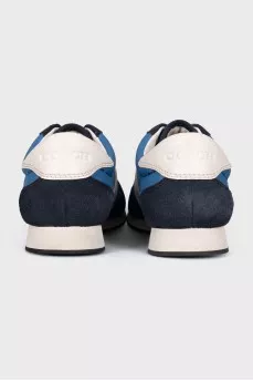 Blue textile sneakers