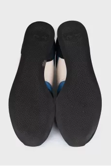 Blue textile sneakers