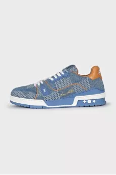 Men's LV Trainer Textile Sneakers