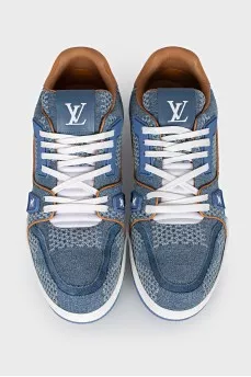 Men's LV Trainer Textile Sneakers