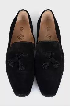 Men's suede tassel loafers