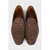 Men's brown suede loafers