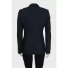 Striped wool and linen jacket