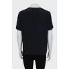 Black T-shirt with patch pocket