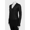 Black silk pullover