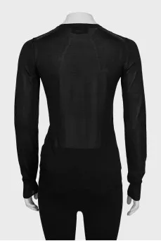 Black silk pullover