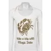 Long sleeve with gold decor