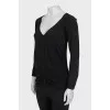 Black pullover with sequins and beads