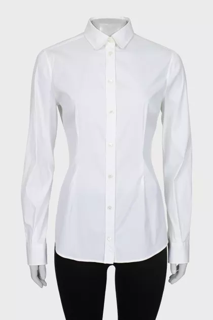 White fitted shirt