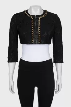 Lace Jacket with Chain