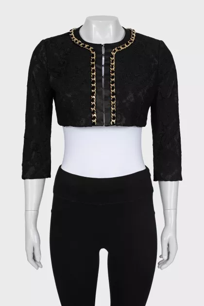 Lace Jacket with Chain