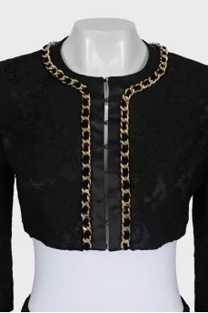 Lace Jacket with Chain