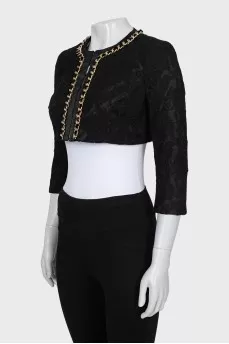 Lace Jacket with Chain