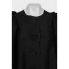 Silk blouse with puffy sleeves
