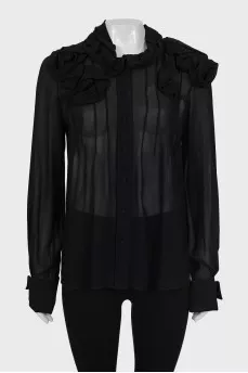 Silk blouse with decor