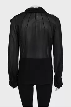 Silk blouse with decor