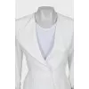 Fitted jacket with button and tag