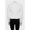 Fitted jacket with button and tag
