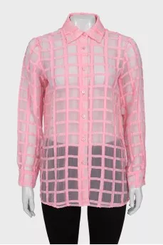 Transparent pink shirt