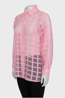 Transparent pink shirt