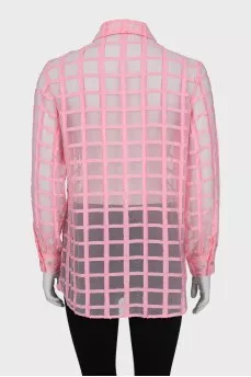 Transparent pink shirt