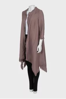 Пальто свободного кроя без застежки