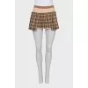 Plaid pleated mini skirt