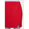 Red straight cut skirt