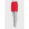 Red straight cut skirt
