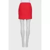 Red straight cut skirt