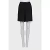 Pleated shorts-skirt