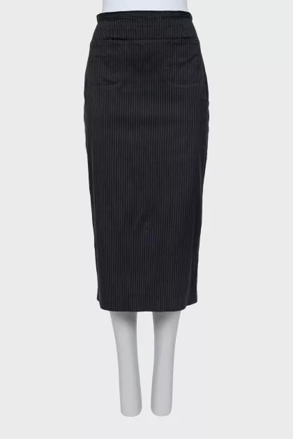 Black striped skirt