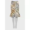 Printed flared skirt